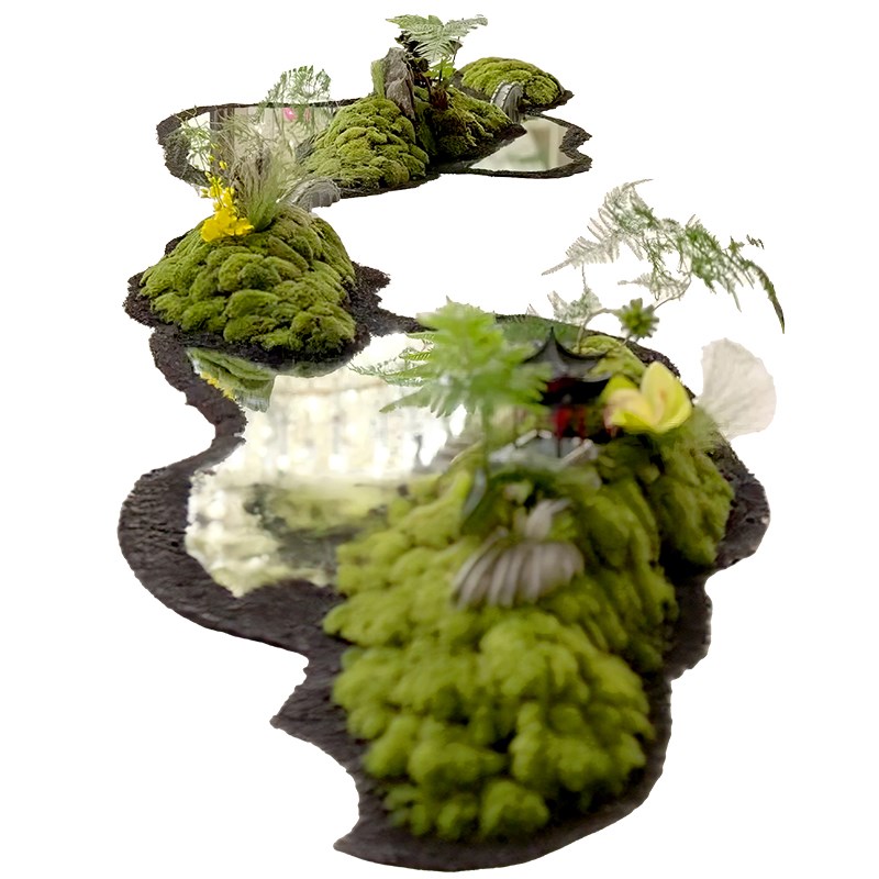 宴会桌装饰摆件长条桌中间布置餐桌花艺绿植商务桌花景观活动/204