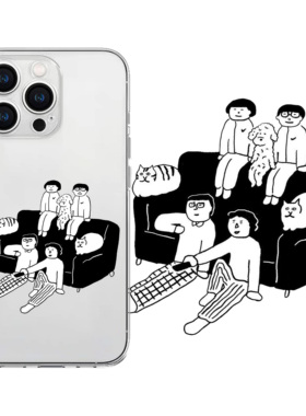 幸福猫猫透明手机壳iphone17手机壳苹果16promax情侣保护套15卡通14新款可爱13搞怪12软适用华为p70任意机型