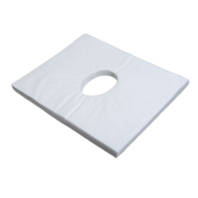 一次性洞巾美容院按摩床垫脸巾十字趴枕巾无纺布圆孔床头垫巾孔巾