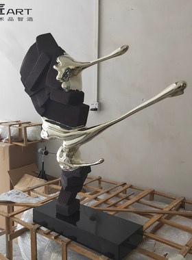 抽象创意水滴仿石造型软装饰品落地雕塑摆件样板房酒店大堂艺术品