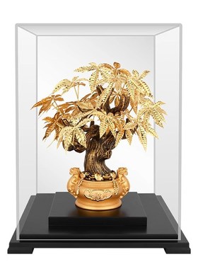 威弗列德金箔发财树摆件家居客厅电视柜装饰开业乔迁创意礼品