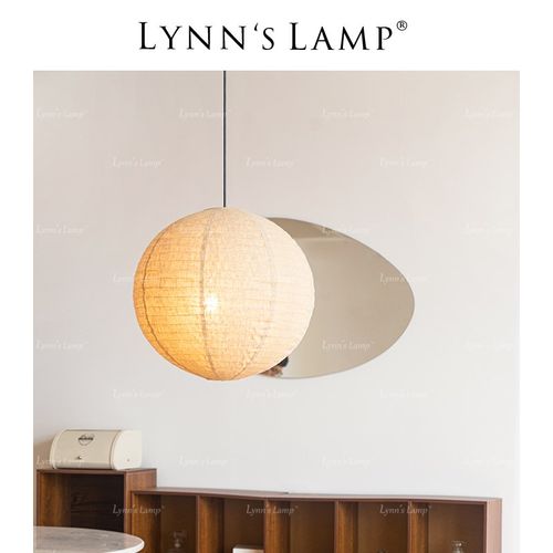 Lynns立意 侘寂风日式布艺吊灯 野口勇餐厅卧室国风中式复古灯笼