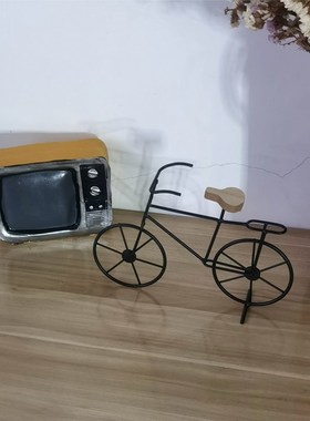 复古怀旧精致铁艺金属迷你自行车家居饰品摆件S61
