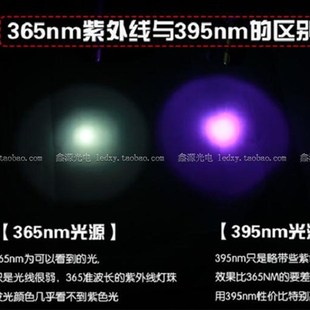 24W大功率紫外线灯UV固化照琥珀检荧光物 LED紫光天花射灯395nm