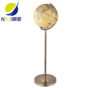 地球仪带灯32cm仿古复古高清家居装 哪里立式 饰办公室落地摆件