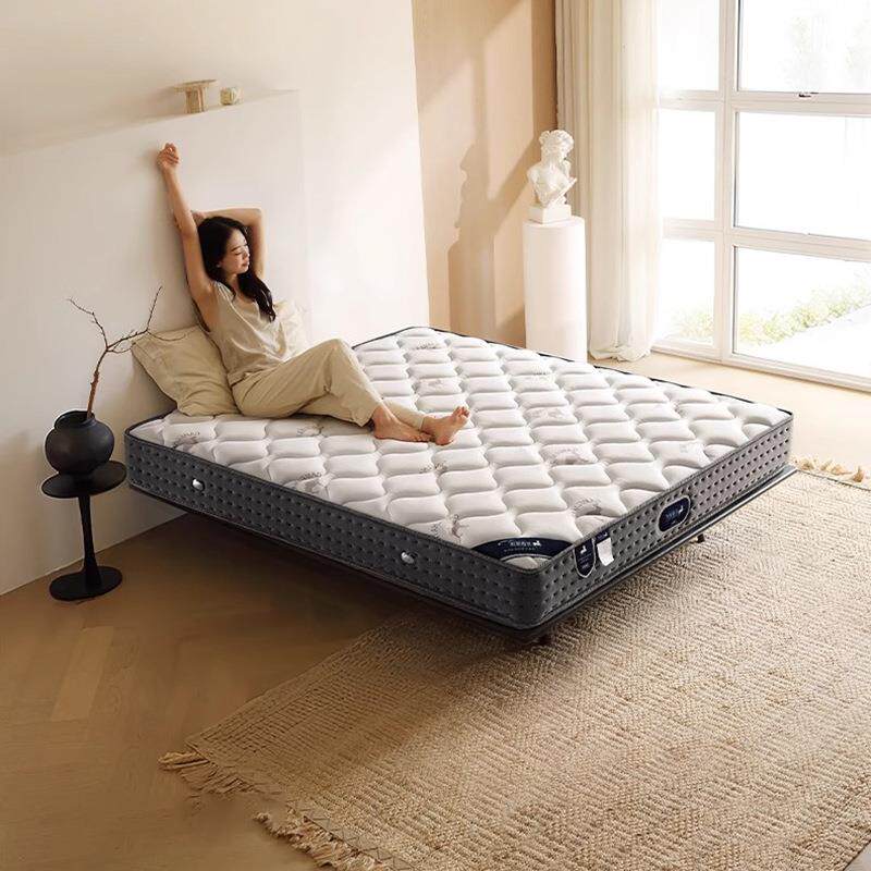 天然乳胶床垫五星级驼绒席梦思1.5m1.8米整网刚猛弹簧软硬适中