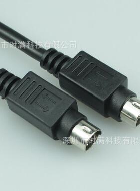 生产S端子MiniDin8PIN延长线PLC圆头迷你8芯音频视频信号通信