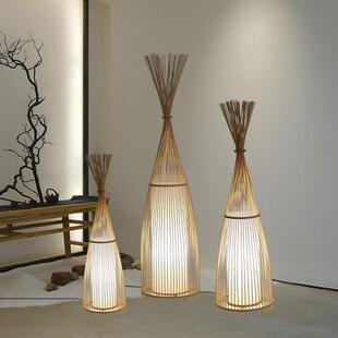 新中式落地灯禅意客厅风日式灯具落地式台灯茶室灯民宿阳台灯