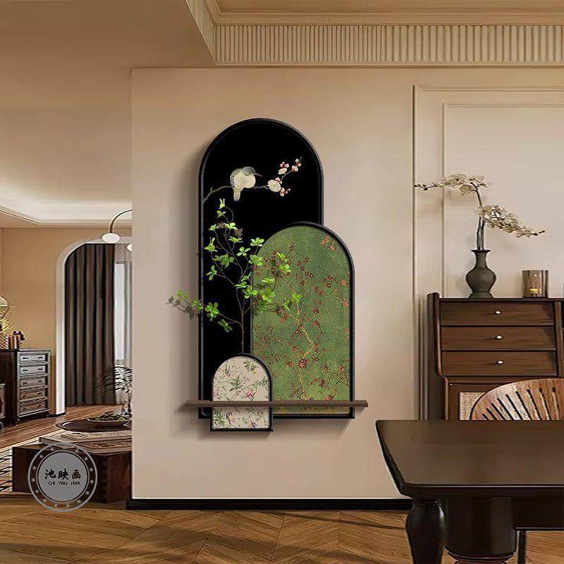 《雀跃枝头》新中式中古入户玄关装饰画壁灯花鸟客厅灯画餐厅挂画,五金/工具,其他电线电缆,淘宝优惠券,粉丝福利购,淘宝优惠卷