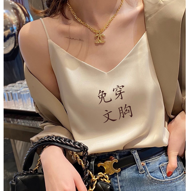 真丝绸缎面醋酸小吊带背