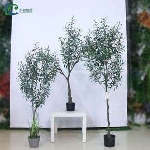 橄榄树仿真北欧风家居客厅落地假树室内装饰假绿植大盆栽盆景摆件