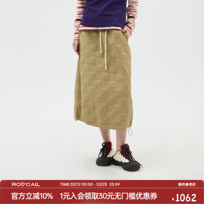 ROLLCALL绗棉中腰休闲半裙