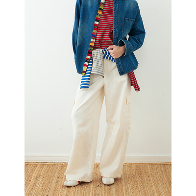 ROLLCALL26SS 天丝棉透气挺括多口袋阔腿工装休闲裤