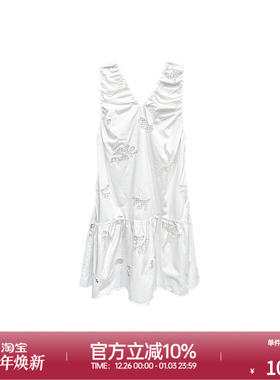 ROLLCALL25新款刺绣镂空吊带连衣裙V领无袖背心裙子