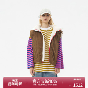 ROLLCALL25秋冬新款 正反两穿包袋设计撞色羽绒马甲上衣