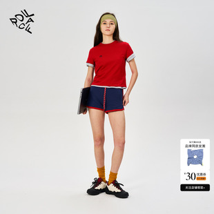 T恤正肩短袖 rollcall 基础红灰色两件套短袖 25夏季 显瘦百搭 新款