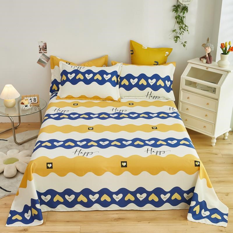 0240支斜床单棉通印花床单单件宿棉床23新款南通纹纯卡舍全单被罩