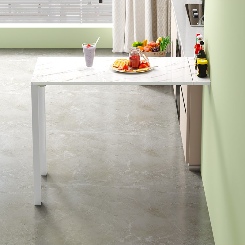 壁挂式往下翻折叠吧台桌隐形桌学习靠墙支架简约餐桌学习家用挂桌