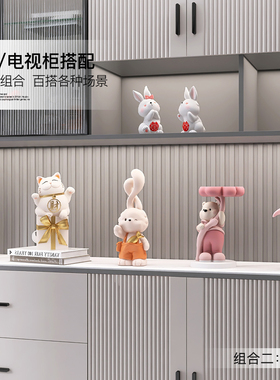 轻奢高档客厅摆件家居饰品现代电视柜酒柜套装玄关办公室乔迁礼物