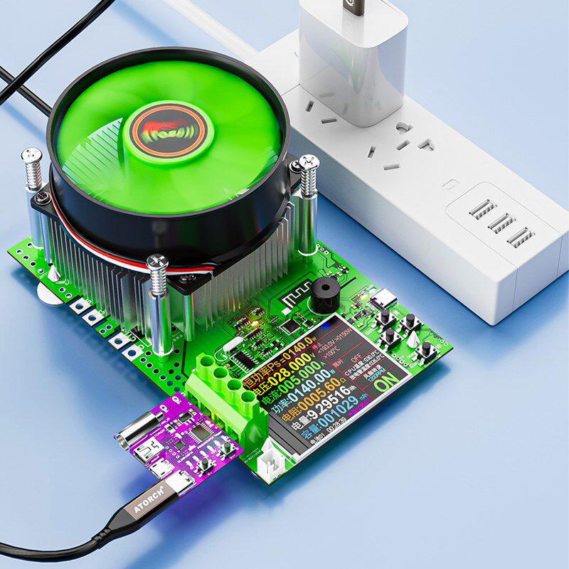 炬为140W充电器PD快充测试架负载老化治具usb电压表电流检测试仪