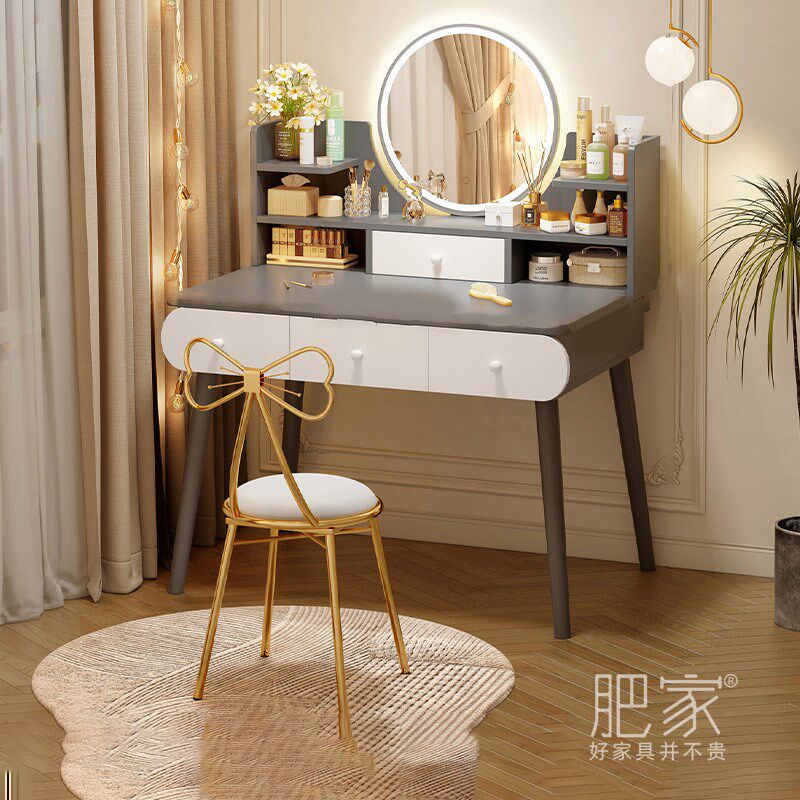 2023年新款主卧卧室小尺寸梳妆台意式极简小型化妆台书桌MS3463