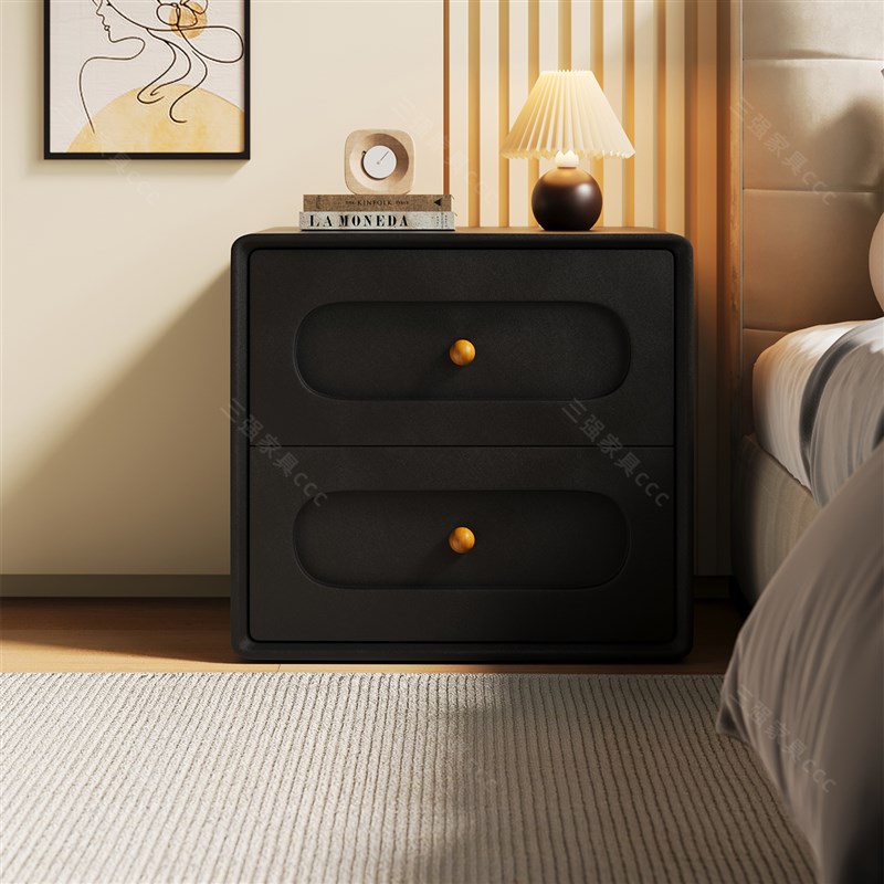 实木床头柜家用卧室免安装20x25爆款奶油风高级感床边创意收纳柜