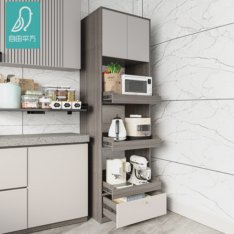 北欧餐边柜小尺寸厨房转角架餐厅极窄型K高柜一体靠墙微波炉置物