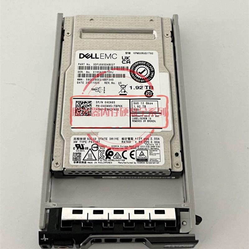 DELL KPM6XRUG1T92 04CN85 固态服务器硬盘 1.92T SAS SSD 12GB