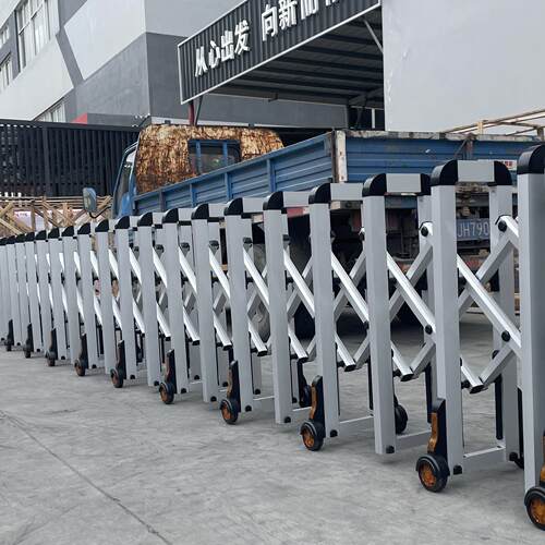 手动推拉伸缩门不锈钢折叠高速移动护栏路障临时施工庭院伸缩围栏