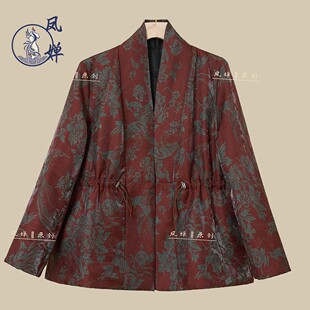 【瑞凤锦花】凤婵·原创 新中式国风秋冬款双面穿时尚短外套