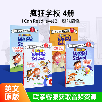 【原版正品】疯狂学校My Weird School ICR系列4册 level2校园故事美国中小学推荐课外阅读物英语i can read 2阶分级读物