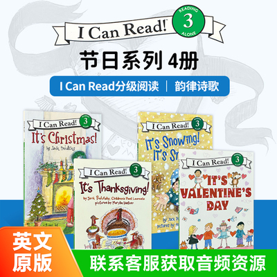 【原版正品】节日系列4册 i can read3 It's Thanksgiving!感恩节英文原版 第三阶段分级阅读 启蒙3-6岁儿童绘本 儿童亲子阅读