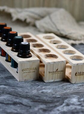 乐LOGOL适用多美乐家5孔实木收纳图定制展示架精油特瑞悠 可案芳Y