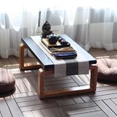 铮舍阳台迷你实木炕桌小茶几茶桌地台日式 飘窗桌矮桌新款 子禅意