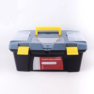 青多功能 双层工具17寸水粉颜料工具箱大号美术收纳箱塑料竹16寸