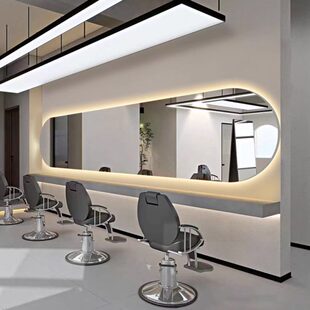 专用发廊横区美发店镜染理发网红带灯长发大镜台挂剪通烫镜店子镜