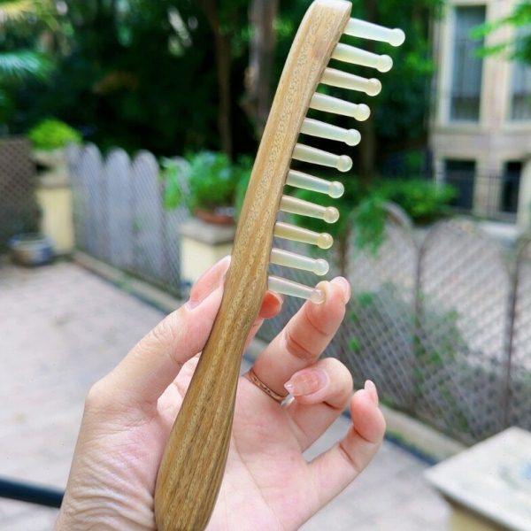 单排头疗梳檀木加牛角钉按摩头部经络改善睡眠白发掉发脱发,家庭/个人清洁工具,梳子/化妆梳/按摩梳,淘宝优惠券,粉丝福利购,淘宝优惠卷