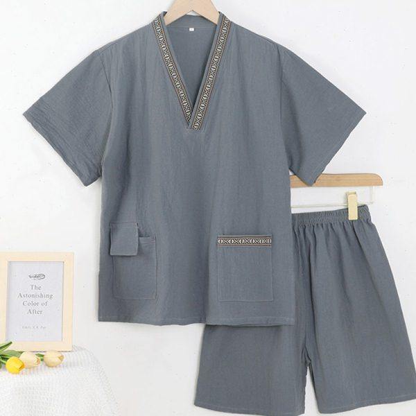 新款汗蒸服男款纯色足浴服高档洗浴中心客人棉麻洋气按摩店睡衣女,居家布艺,汗蒸服,淘宝优惠券,粉丝福利购,淘宝优惠卷