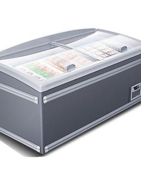 110V60HZ出口电压岛柜冷冻-18~-22度卧式展示冰箱超市商用组合柜