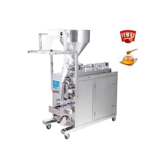 V型料斗自动气动番茄酱辣椒酱等膏体物料活塞定量包装机