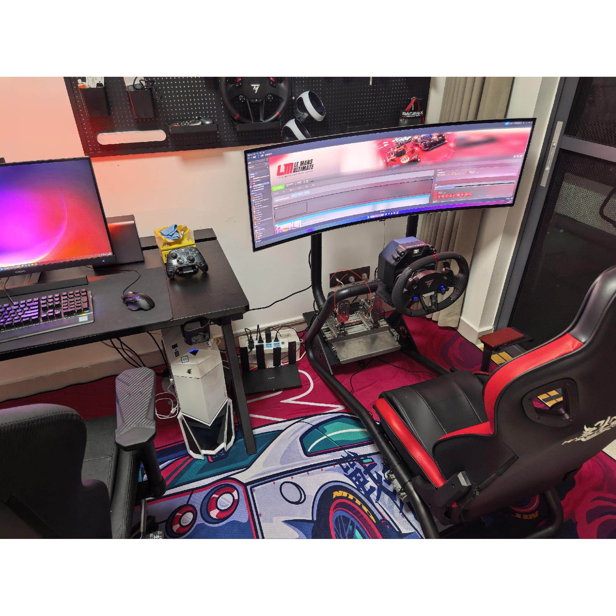 赛车模拟器座椅支架家用F1坐姿游戏方向盘支架带75寸显示器支架