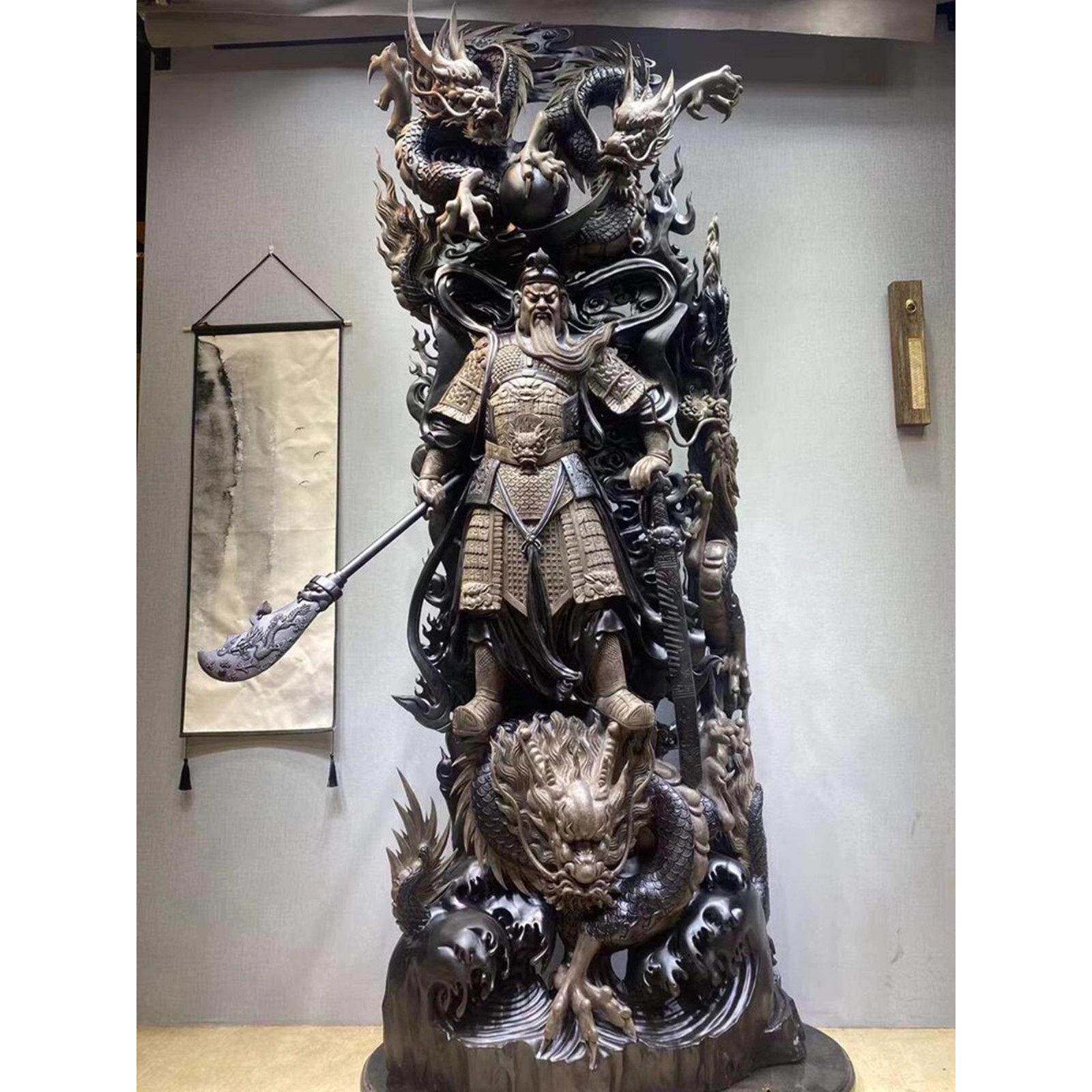 根雕木雕摆件人物关公弥勒佛像观音财神山水花鸟龙凤崖柏送礼家居