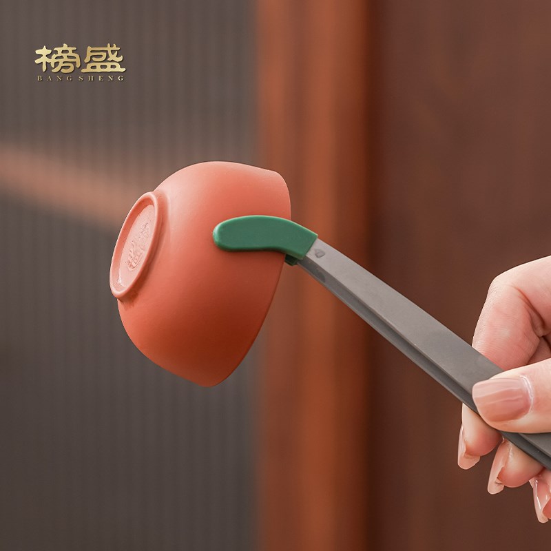 纯钛茶夹镊子高端中式泡茶叶茶杯茶夹洗杯夹防滑喝茶功夫茶具