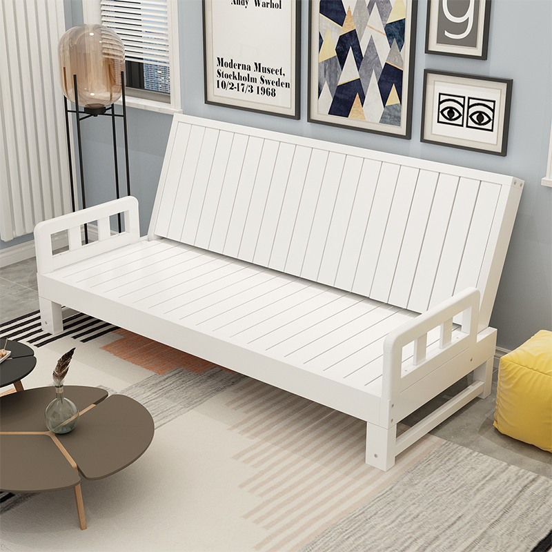 可折叠实木沙发床小户型飘窗榻榻米懒人躺椅靠背椅子坐卧两用沙发