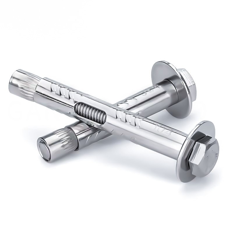 国标304不锈钢内置式膨胀螺丝彩锌外六角内膨胀螺栓M6M8M10M12mm