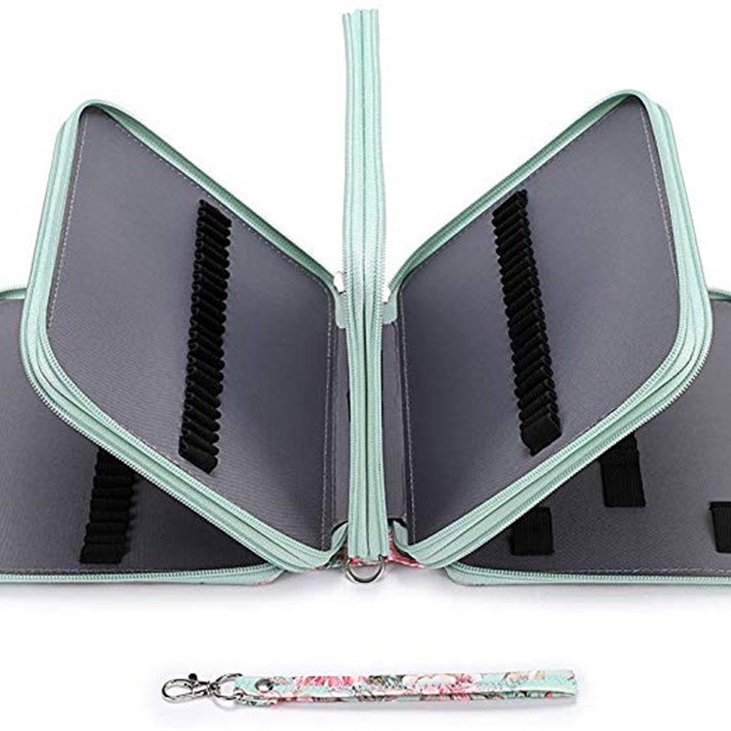 大容量文具铅笔袋学生绘画收纳包美术用品笔帘160孔200孔文具盒