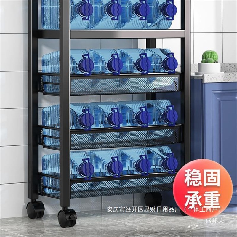 大小推车浴室收纳l架子厨房不锈钢置物架落地多层全家蔬菜篮用