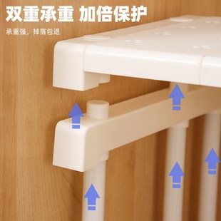 加宽衣柜分层隔板柜子分层架衣橱免钉隔断柜内可伸缩置物整理收纳