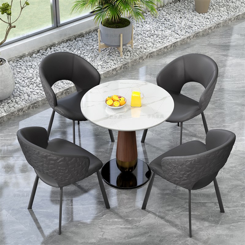 轻奢高级样品屋g展示中心商务接待洽谈桌椅组合休闲 酒店家用