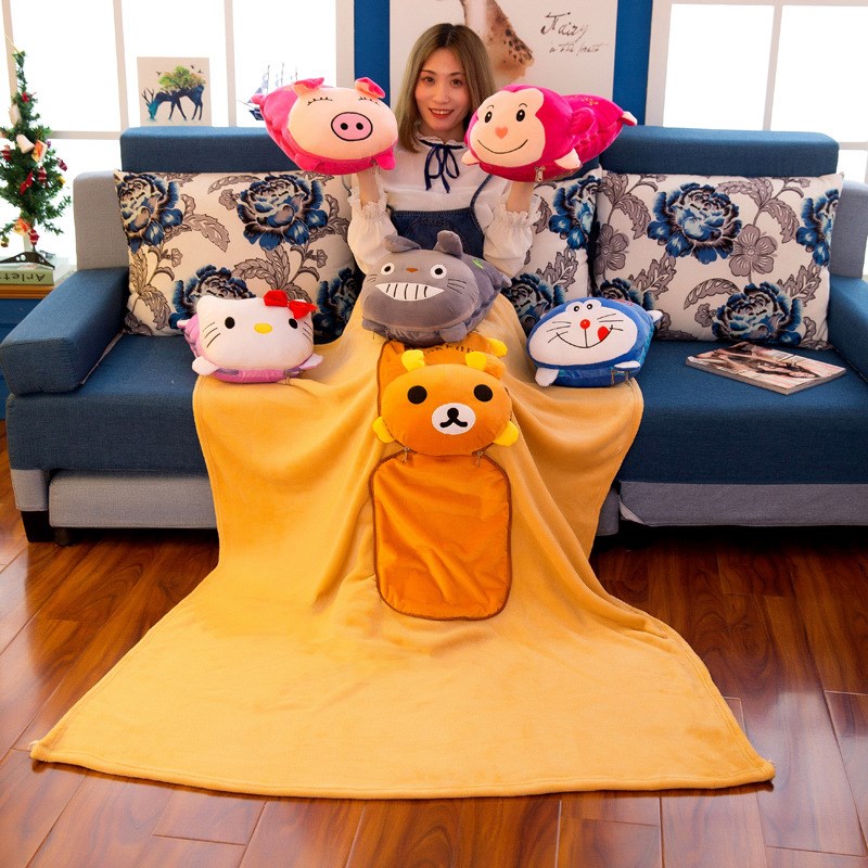 厂家趴款抱枕被子二合一空调被y两用枕头汽车靠垫毯子礼品LOGO